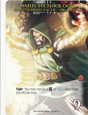 DR DOOM Upper Deck Marvel Legendary MASTERMIND TACTIC DARK TECHNOLOGY