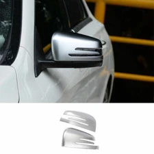 ABS Matt Silver Rear View Side Door Mirror Cover For Benz C-Class W204 2010-2014