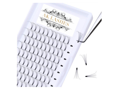 Pre Made Russian Volume Fan Lashes, 4D, 3D Wimpernverlängerung 8mm -15mm Curl C D