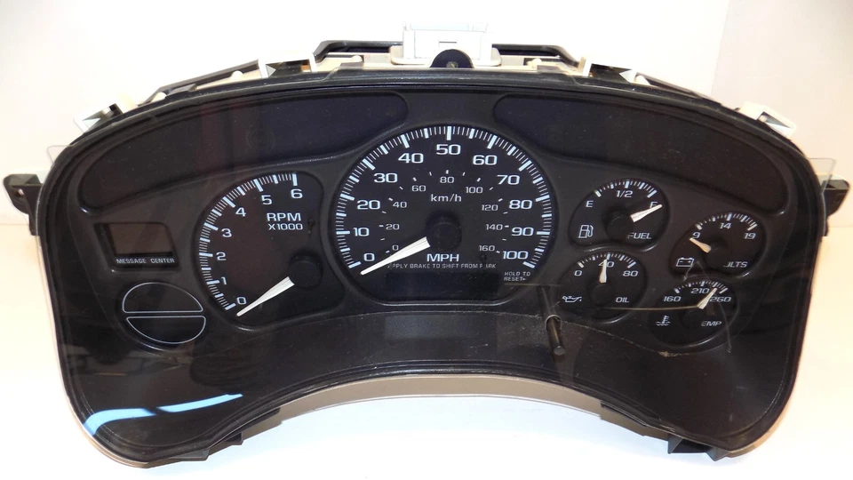 速度表仪表组原始设备制造商 2002 Tahoe Silverado Yukon 测试工作正常 — 第 3/4 张图片