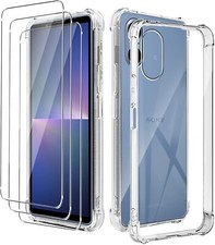 Case, For Sony Xperia 1 VII VI 5 10 Clear Phone Cover II III IV V+ Glass Screen