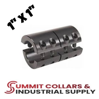 2CC-100-100, 1'' x 1'' Rigid Shaft Coupling, Double Split AKA two piece (qty 1)