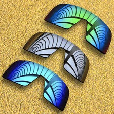 3 Pieces Lenses Replacement for-Oakley Sutro OO9406 Polarized-Silver Blue Green