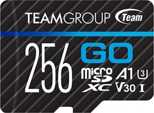 TEAMGROUP GO Card 256GB Micro SDXC UHS-I U3 V30 4K for Gopro  Drone  Action Ca
