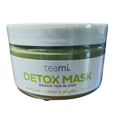Teami Blends Green Tea Detox Mask 6.5oz Facial Mask Lemon Grass Matcha Clay New