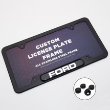 Cubierta de marco de placa de matrícula negra de acero inoxidable para emblema Ford regalo deportivo