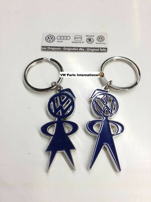 Genuine MR & MRS VW Bobble Head Keyring Volkswagen Fans Lovers