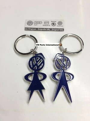 Genuine MR & MRS VW Bobble Head Keyring Volkswagen Fans Lovers Birthday Gift