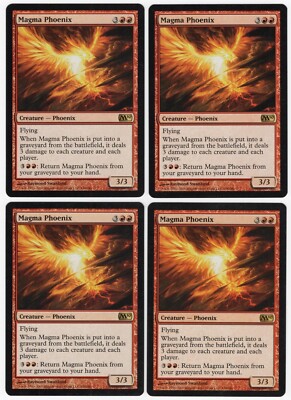 Magma Phoenix x4 4x M10 Core Set 2010 PLAYSET Red Rare Creature MTG NM AZ1