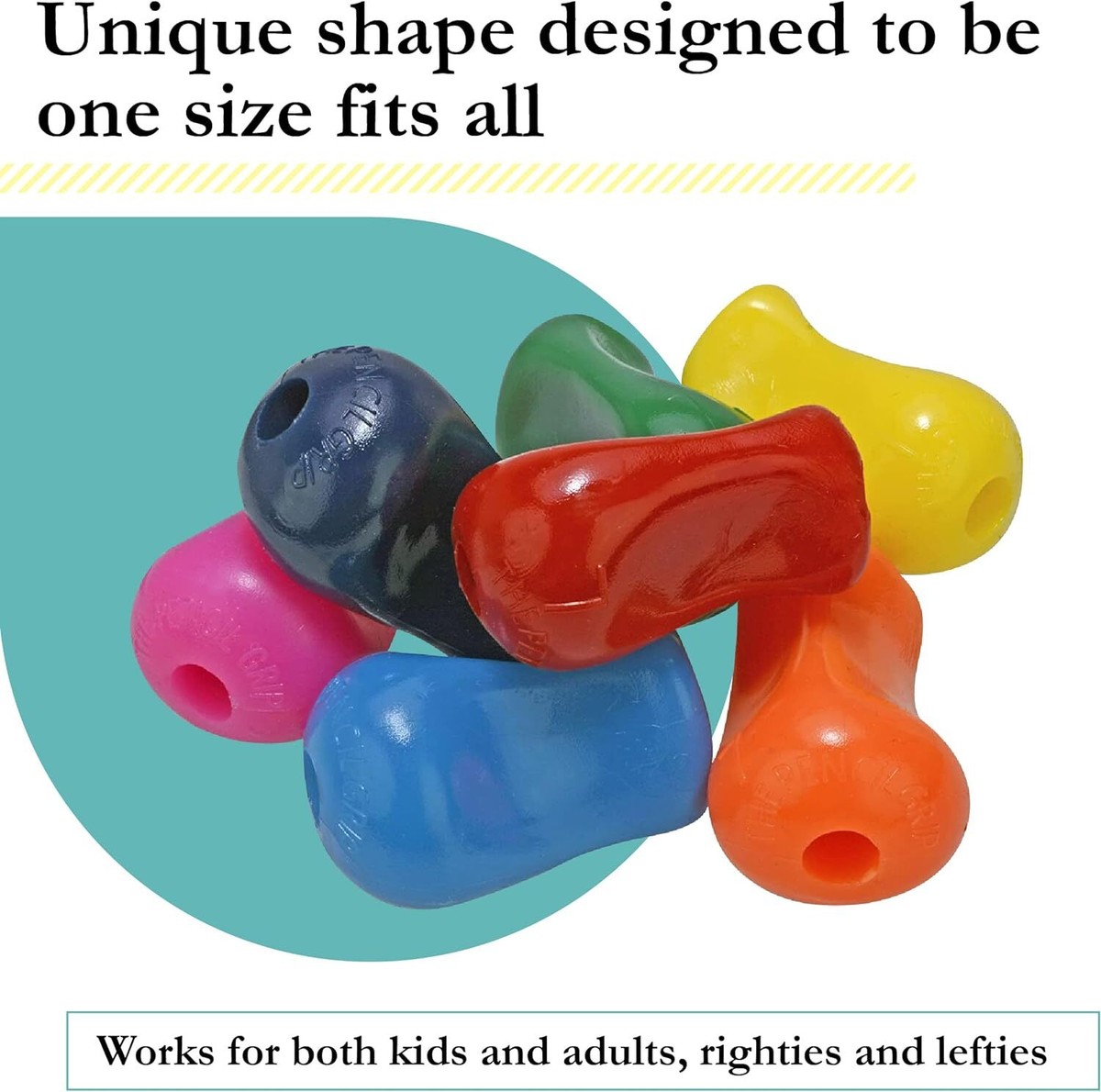 TOCCOOL 6PCS Orangutan-Shaped Pencil Grips For Kids - Soft Silicone Ergonomic Writing Aid, Correct Grip Posture Tool - View #6