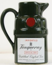 Vintage Tanqueray Gin Ceramic Cocktail Pitcher or Bar Jug Collectible