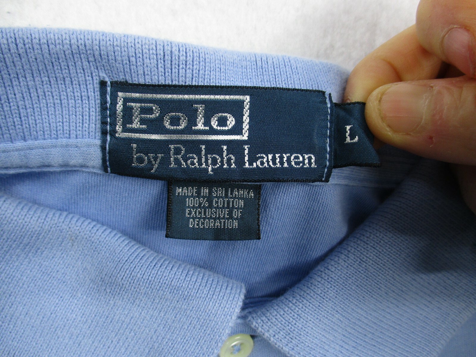 Polo Ralph Lauren camicia grande uomo polo blu manica corta pony
