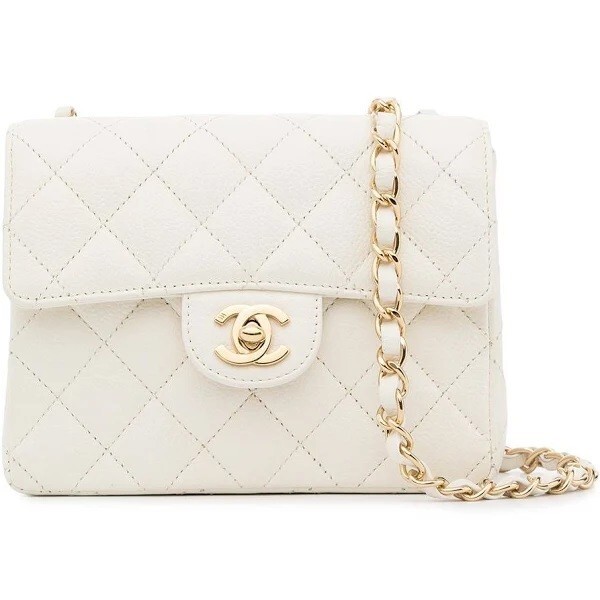 Chanel Vintage Diamond CC Camera Bag Quilted Caviar Small- Black image 5