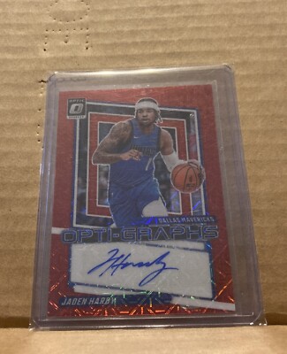 2023-24 Panini Donruss Optic Jaden Hardy Opti-Graphs Choice Red Prizm Auto Mojo