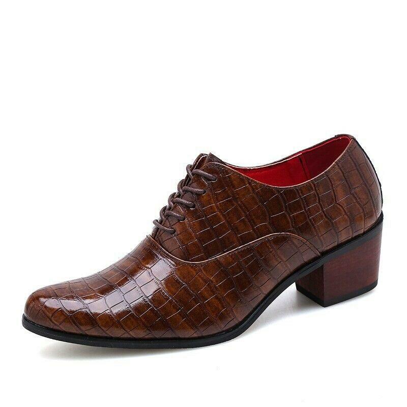 SAOLA Scarpe uomo ecopelle stringate a punta tacco medio cubano casual eleganti festa