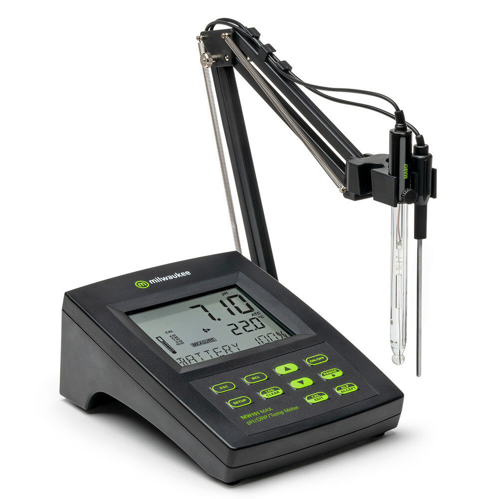 Milwaukee MW151 MAX pH/ORP/Temp USB Logging Bench Meter USA 110V