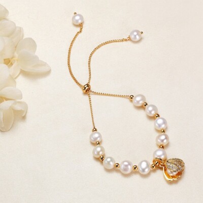  Refined Sophistication - Freshwater Pearl Butterfly Bracelet