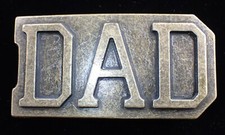 VINTAGE 1980'S RUSTIC STYLE "DAD" BELT BUCKLE