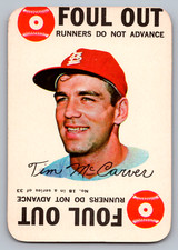 1968 TOPPS GAME CARD #18 TIM McCARVER CARDINALS
