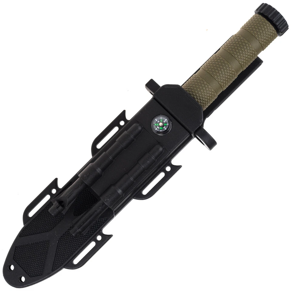 HMVKFXB02 Humvee Next Gen Survival Knife Stainless Blade Rubber Handle Compass - Bild 3 von 4