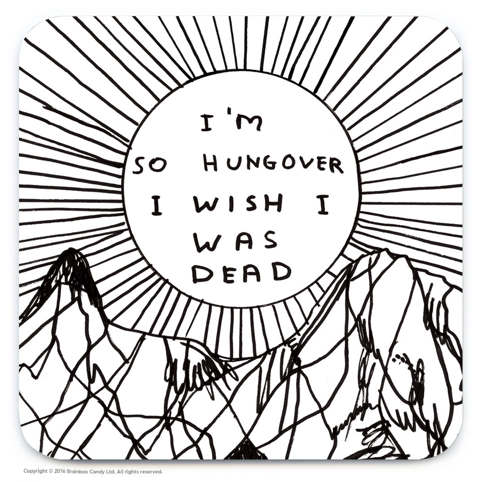 David Shrigley Coaster Drinks Mat Funny Rude Comedy Humour Novelty Cheeky Joke