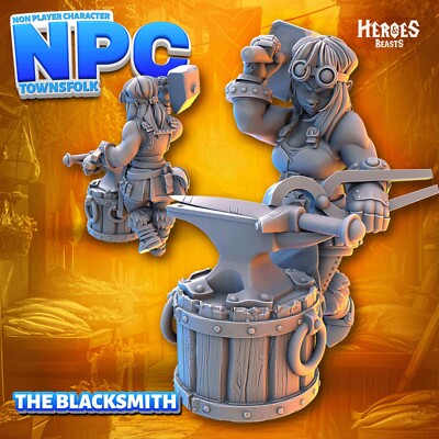 Dungeons & Dragons NPC Figur - Schmiedin - Händlerin, Händlerin