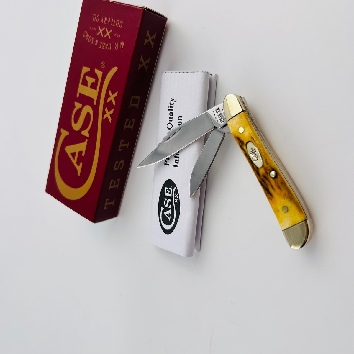 Case xx Knives Peanut Genuine Sambar Stag Handle Pocket Knife