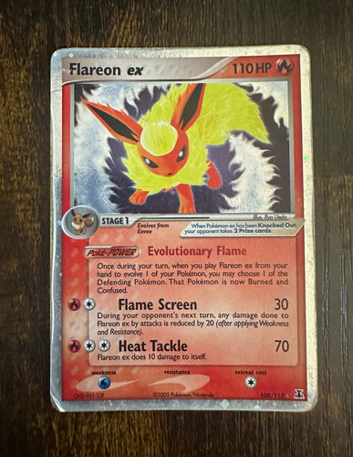 Flareon ex 108/113 EX Delta Species Holo Ultra Rare DMG