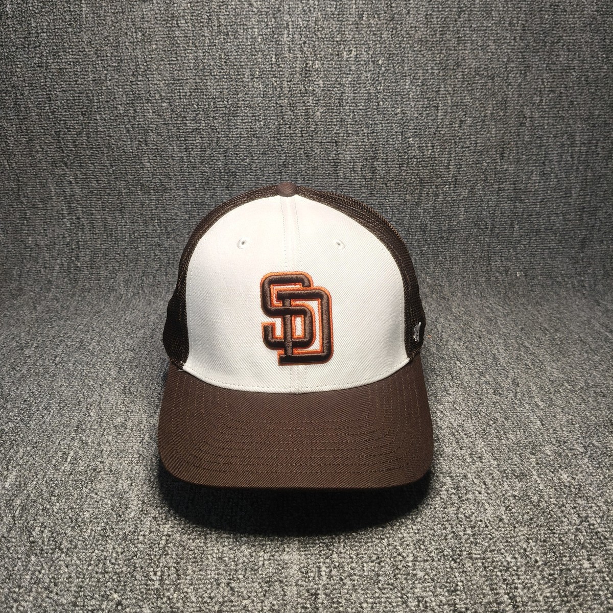 47 Brand San Diego Padres MLB Trucker Snapback Hat Brown White Cap