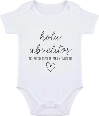 Hola Abuelitos Spanish Pregnancy Announcement Bodysuit for Baby Anuncio De Embar