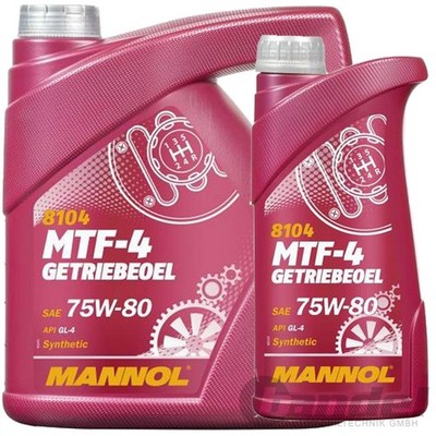5 Liter MANNOL GETRIEBEÖL SAE 75W-80 API GL-4 HANDSCHALTGETRIEBE