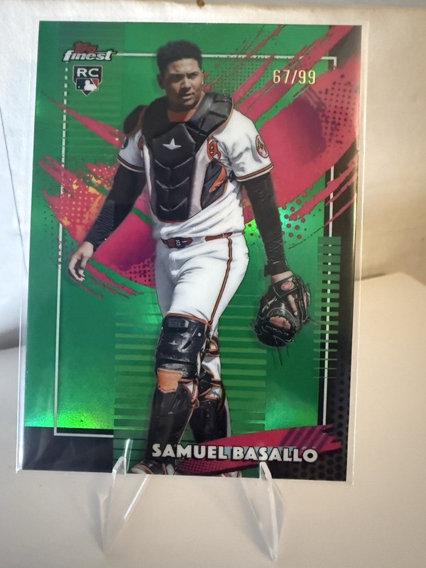 Topps Finest 2026 Samuel Basallo RARE RC #264 Green /99 Baltimore Orioles