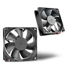 2 Pack80mm x 25mm DC Cooling Fan 12v 2pin High Speed for Computer Case Resin ...