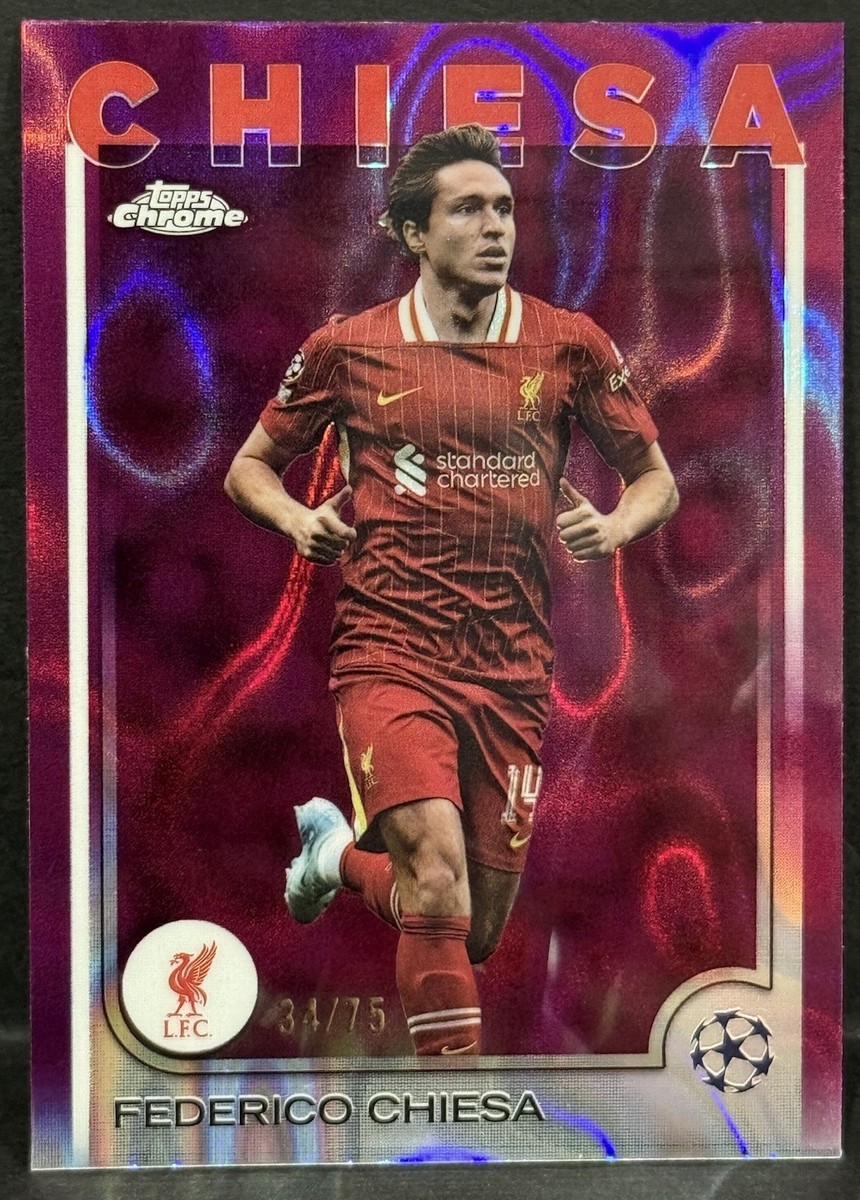 2024-25 Topps Chrome UCC Liverpool Federico Chiesa Magenta Lava