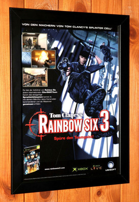 Tom Clancy's Rainbow Six 3 Raven Shield Promo Werbeblatt Poster / Ad Page Framed
