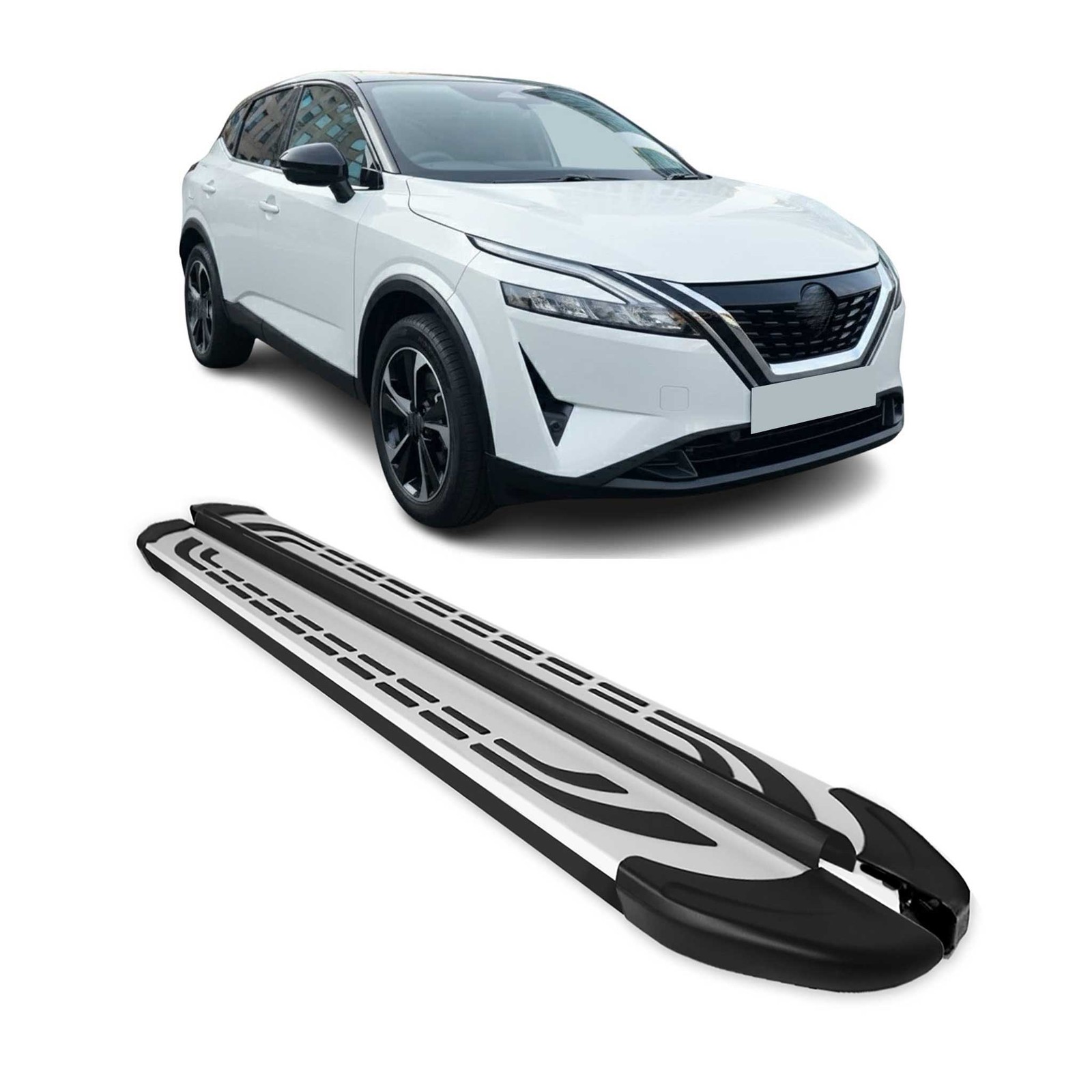 Marchepieds Nissan Qashqai J12 2022 alu gris pour vos sorties en famille
