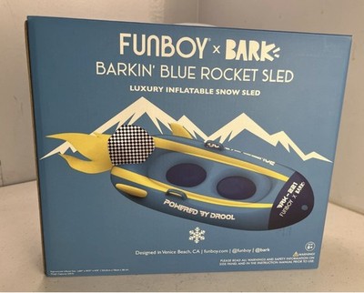 FUNBOY x BARK Barkin  Blue Rocket Sled Luxury Inflatable Snow Sled BRAND NEW NIB