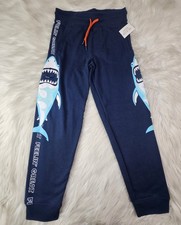 365 Kids From Garamimals Gray Boys Sharks Joggers Pants Sweats Size 10