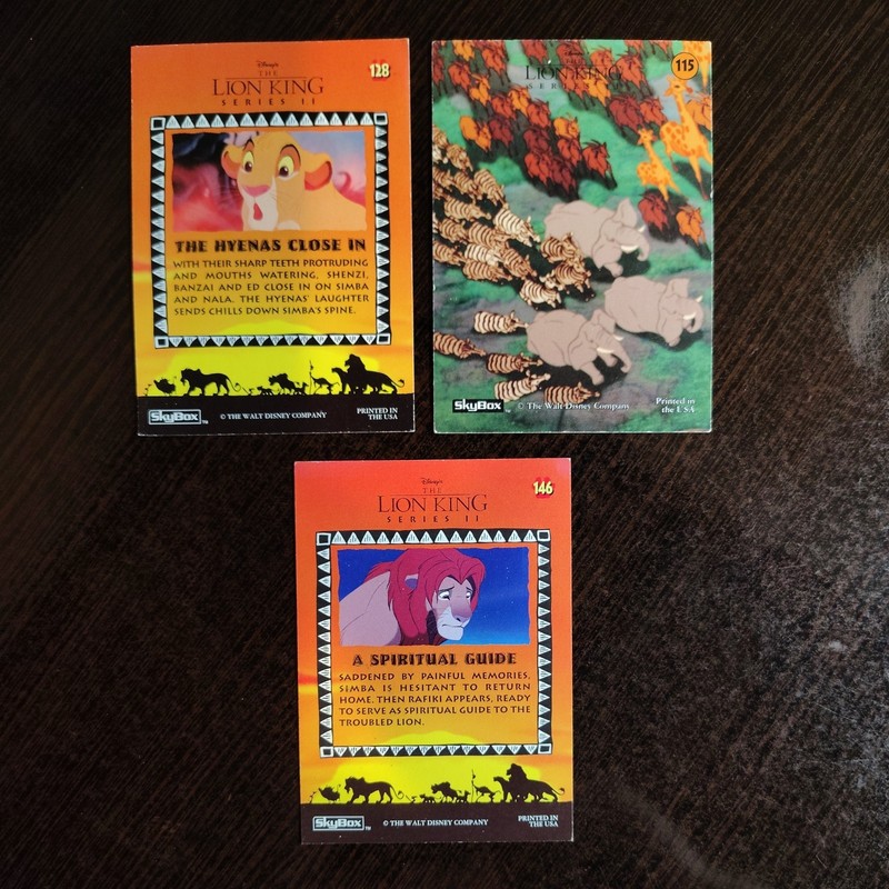 1994 SkyBox - Disney's The Lion King Series 2 - Cards #128, 115 & 146