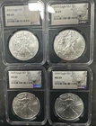 Lot of (4) 1 Oz. 2020 $1 U.S. Silver Eagle Dollar Coins Graded NGC MS 69 Loc#K27