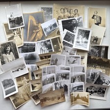 Lot of 50 Vintage Black White Photos People, Family, Men, Women And Children
