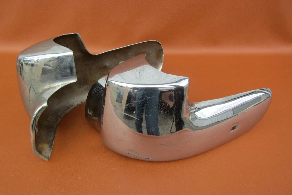 1951 1952 Chevy пара оригинальных аксессуаров GM защита заднего бампера наконечники крыльев обертки - Изображение 2 из 4