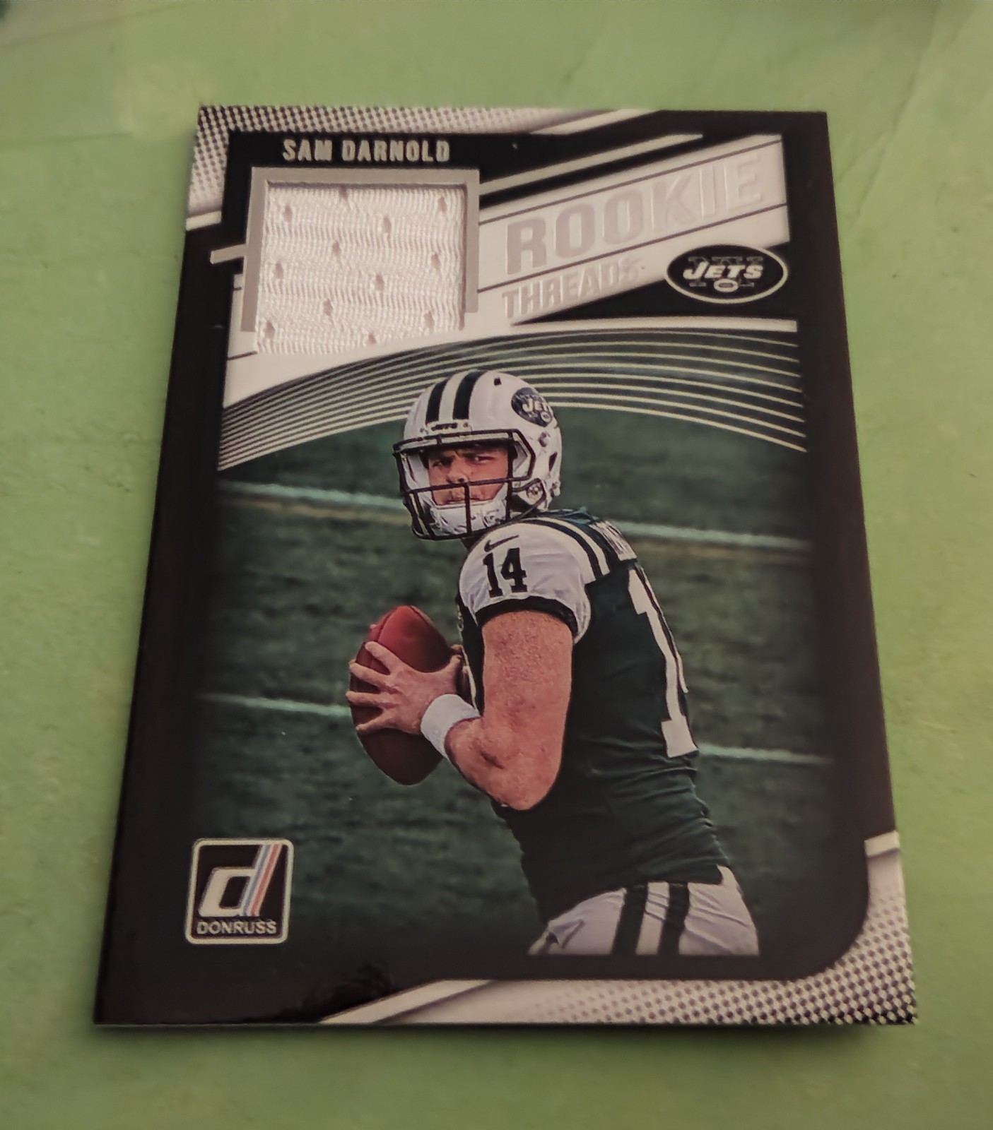 2018 Sam Darnold Donruss ROOKIE THREADS Jersey Patch #1 Seattle Seahawks MINT