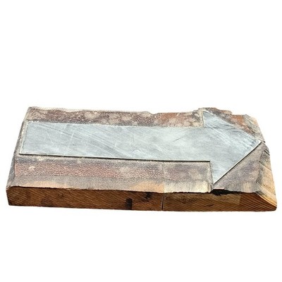 Rustic Vintage Wood & Metal Arrow Printing Block
