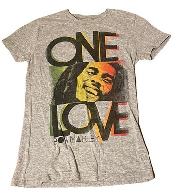 Bob Marley -  One Love  - Gray Shirt - Ladies - S - Zion HARD TO FIND DESIGN!
