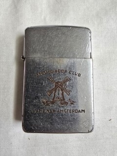 Vintage Revolt Ambassador Club Camp New Amsterdam Flip Top Lighter. RARE