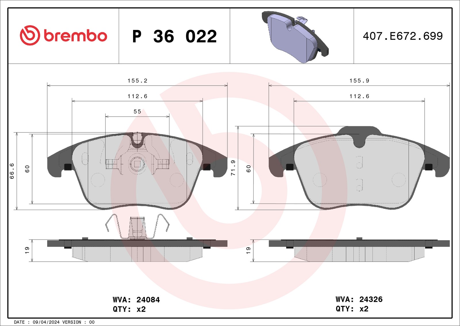 Brake Pads Set fits JAGUAR XJ X350 4.2 Front 03 to 09 Brembo C2C039929 C2C27290 - Image 33