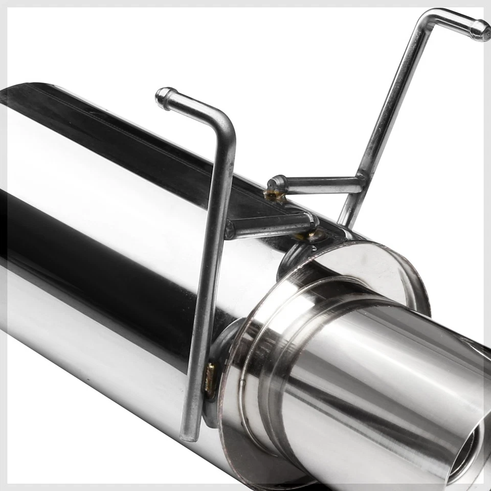 Sistema de escape Catback de acero inoxidable punta de silenciador de 4,5" para Honda Del Sol 93-97 Foto 4 de 4