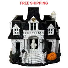 Bath & Body Works HAUNTED HOUSE LUMINARY 3 Wick Candle Holder 12.6 inches tall