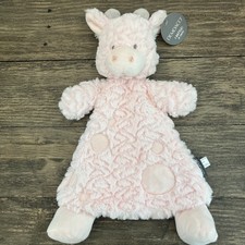 NWT Demdaco Gracie Giraffe Baby Security Blanket Plush Rattle Pink Lovey Minky